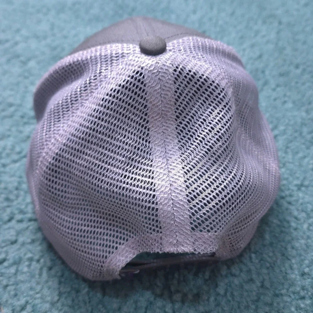 Patagonia P-6 Logo Trucker Hat Grey Mesh Snapback Cap NetPlus Brim Unisex Cover